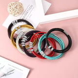 Personalized Braided Leather Bracelet, Custom Name Bracelet