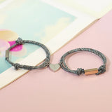 Personalized Magnetic Couple Bracelet Name Date Valentine Gift