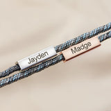 Personalized Magnetic Couple Bracelet Name Date Valentine Gift