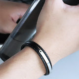 Personalized Men Bracelet-Engrave your words- leather Braided Men Bracelet