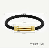 Personalized Men Bracelet with Custom Text Date - 4mm Braided Bracelet