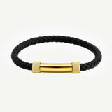 Personalized Men Bracelet with Custom Text Date - 4mm Braided Bracelet