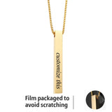 MYLONGINGCHARM Personalized Bar Necklace for Her