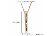MYLONGINGCHARM Personalized Bar Necklace for Her