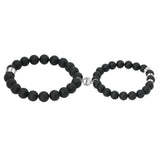 Personalized Magnetic Couples Bracelets Matte Stone Beaded
