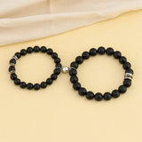 Personalized Magnetic Couples Bracelets Matte Stone Beaded