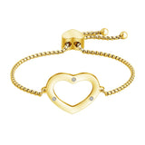 Personalized Heart Bracelet with Your Name Love Date Adjustable Women Jewelry