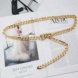Metal Chain Belt Silver Waistband for Dress Jeans Pants