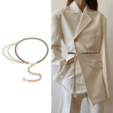 Metal Waist Chain Leather Belt for Women Girls WaistBands