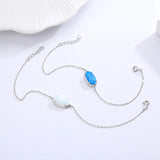 Shimmering Synthetic Opal Diamond Bracelet for Christmas Festivities