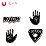 MZC Arrival 4pcs/set Hand Shape Lapel Pin Alloy Brooches Homme Accessory