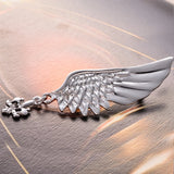 MZC Angel Wings Brooch Pin Pendant for Men Women Punk Crystal Biker Jewelry