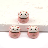 13mm Lucky Cat Ceramic Beads Colorful Animal Loose Porcelain for DIY Bracelet