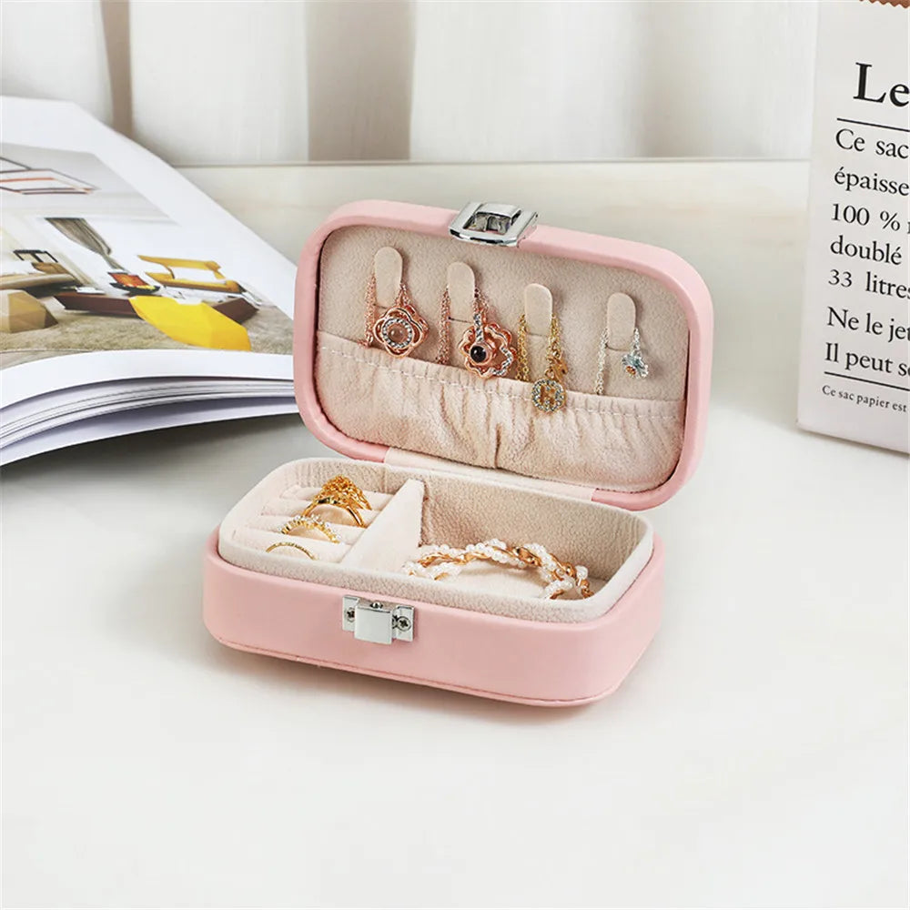 Macaron Double Earrings Necklace Bracelet Storage Box for Women