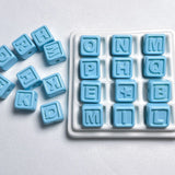 Macaron Cube Beads English Letter Alphabet for DIY Jewelry Phone Keychain