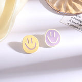 Macaroni Smile Earrings No Hole Ear Clips Asymmetry Clip On Earrings