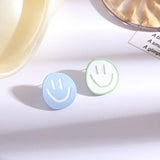 Macaroni Smile Earrings No Hole Ear Clips Asymmetry Clip On Earrings