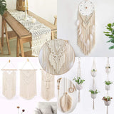 3mm Cotton Macrame Cord Kit with Rings for Wall Hanging Decoration