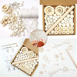 3mm Cotton Macrame Cord Kit with Rings for Wall Hanging Decoration