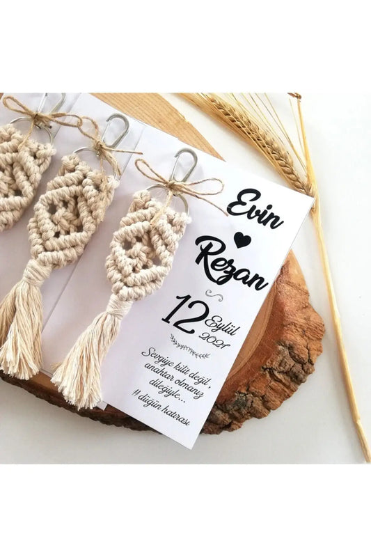 30 Pcs Macrame Keychain Wedding Gift