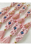 Pink Macrame Keychain Set of 10