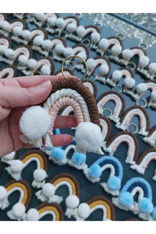 Macrame Keychain Rainbow 25 pcs