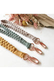Handmade Macrame Keychain Boho Style Natural Cotton Cord