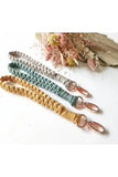 Handmade Macrame Keychain Boho Style Natural Cotton Cord