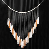 Macrame Wall Hanging with Wood Beads-Boho Wall Decor for Bedroom Brown