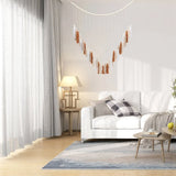 Macrame Wall Hanging with Wood Beads-Boho Wall Decor for Bedroom Brown