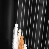 Macrame Wall Hanging with Wood Beads-Boho Wall Decor for Bedroom Brown