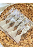 Set of 25 Macrame Pearl Keychains