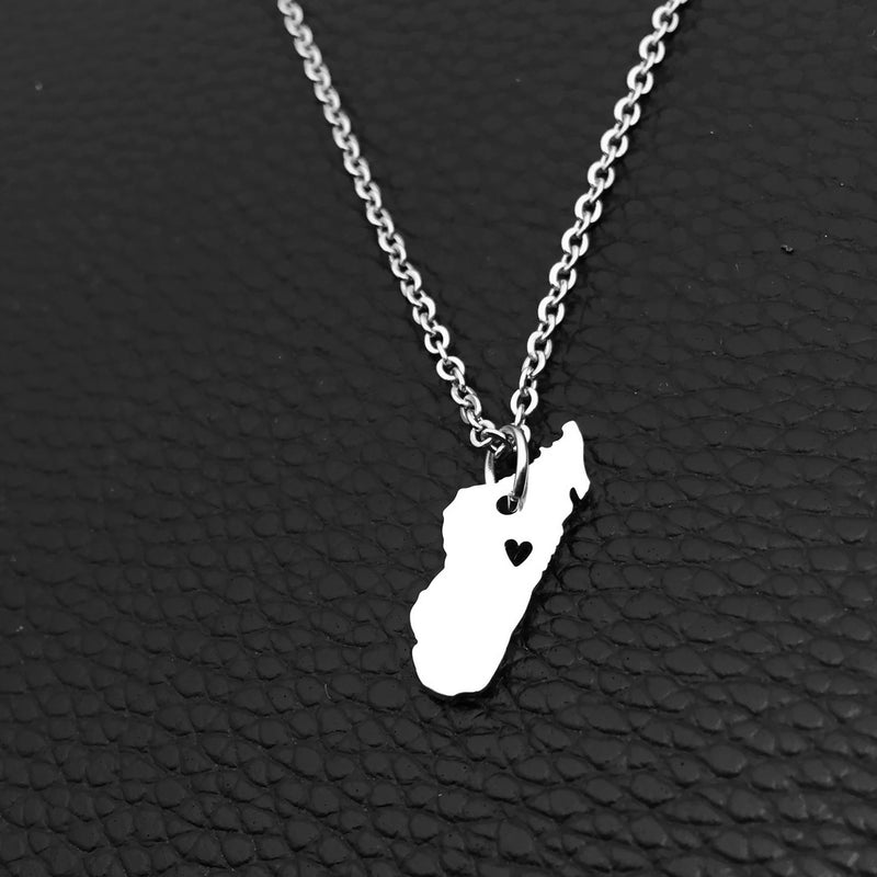 Madagascar Necklace Engrave Letters Travel Gift Dropship Accepted YP4059
