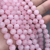 Madagascar Rose Quartz 6/8/10mm Natural Stone Beads Pink Crystal