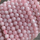 Madagascar Rose Quartz 6/8/10mm Natural Stone Beads Pink Crystal