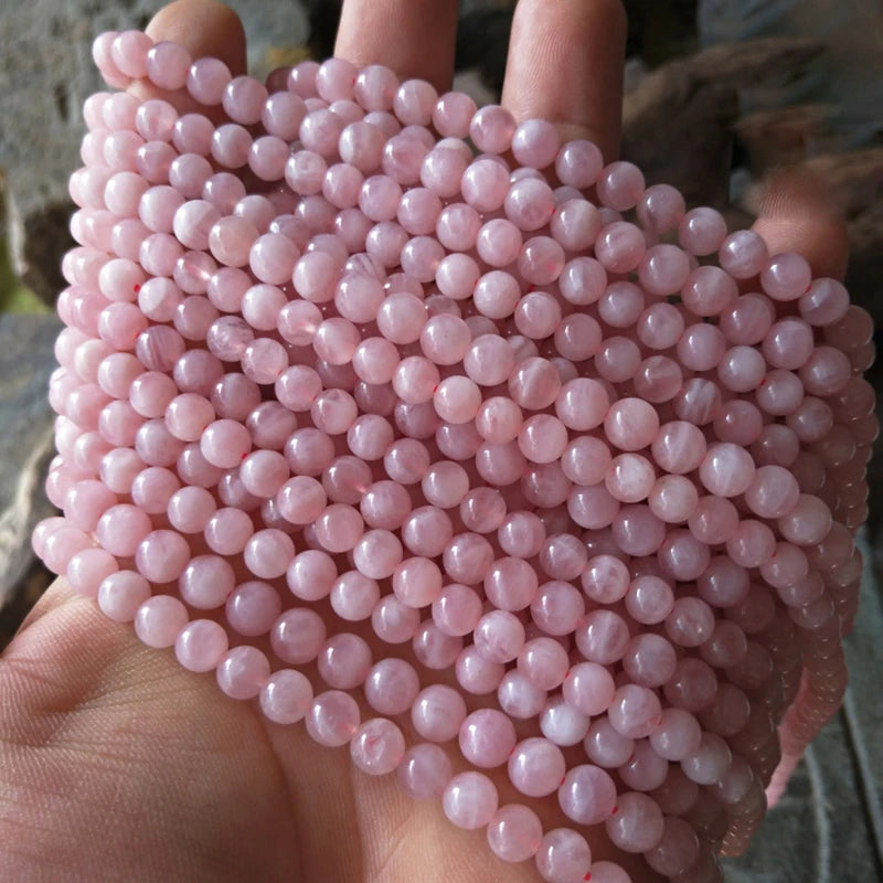 Madagascar Rose Quartz 6/8/10mm Natural Stone Beads Pink Crystal