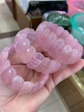 Madagascar Rose Quartz Stone Beads Bracelet Natural Gemstone Charming Bangle