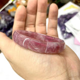 Madagascar Rose Quartz Stone Beads Bracelet Natural Gemstone Jewelry Bangle