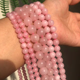 Madagascar Rose Quartzs 4-10mm Natural Stone Beads for Bracelet DIY