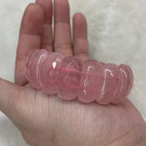 Madagascar Rose Quartz Stone Bracelet Natural Gem Charming Bangle