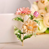 Yellow Chrysanthemum Brooch Wedding Decoration High Plant Suit Lapel Pins