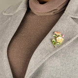 Yellow Chrysanthemum Brooch Wedding Decoration High Plant Suit Lapel Pins