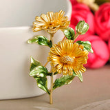 Yellow Chrysanthemum Brooch Wedding Decoration High Plant Suit Lapel Pins