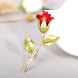 Romantic Enamel Flower Brooch Pins for Engagement Party Hijab Pins