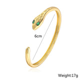 Copper Cubic Zircon Snake Bangle for Women - Fine Gift