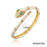 Snake Cuff Bracelet Enamel Geometry Bangle High Plated Jewelry