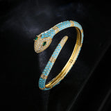Snake Cuff Bracelet Enamel Geometry Bangle High Plated Jewelry