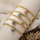Evil Eye Ball Charm Bracelet Beads Chain Bracelet For Women