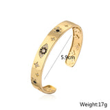 Copper Zircon Cuff Bangle Jewelry For Women Girls