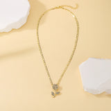 Rose Zircon Pendant Necklace Plated Jewelry
